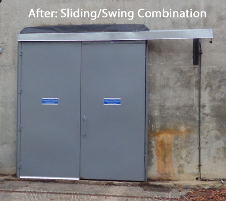 Sliding/Swing Combo Door - After