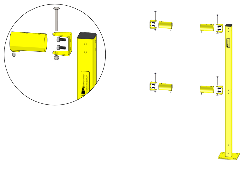 EdgeSafe® Safety Railing Add-On Kit | PS Industries® Incorporated